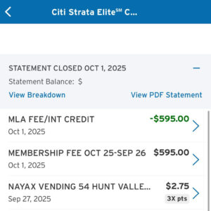Citi Strata Elite Military Benefits - $595 Annual Fee Waived